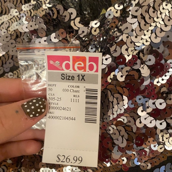 Sequin Black and Silver Dress - Picture 3 of 4